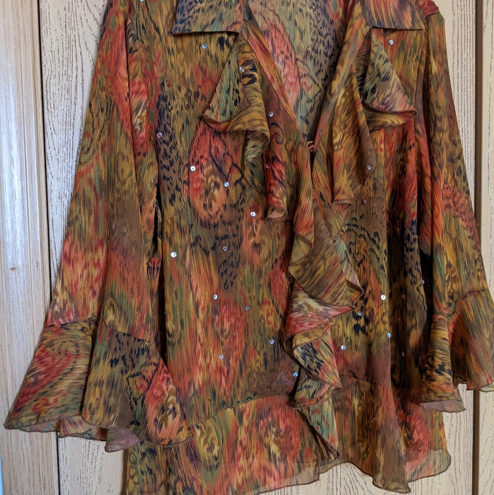 Dressbarn vintage sheer top